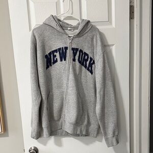 Gray New York Men's Hoodie